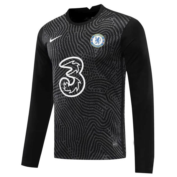 Camiseta Chelsea Manga Larga Portero 2020 2021 Negro